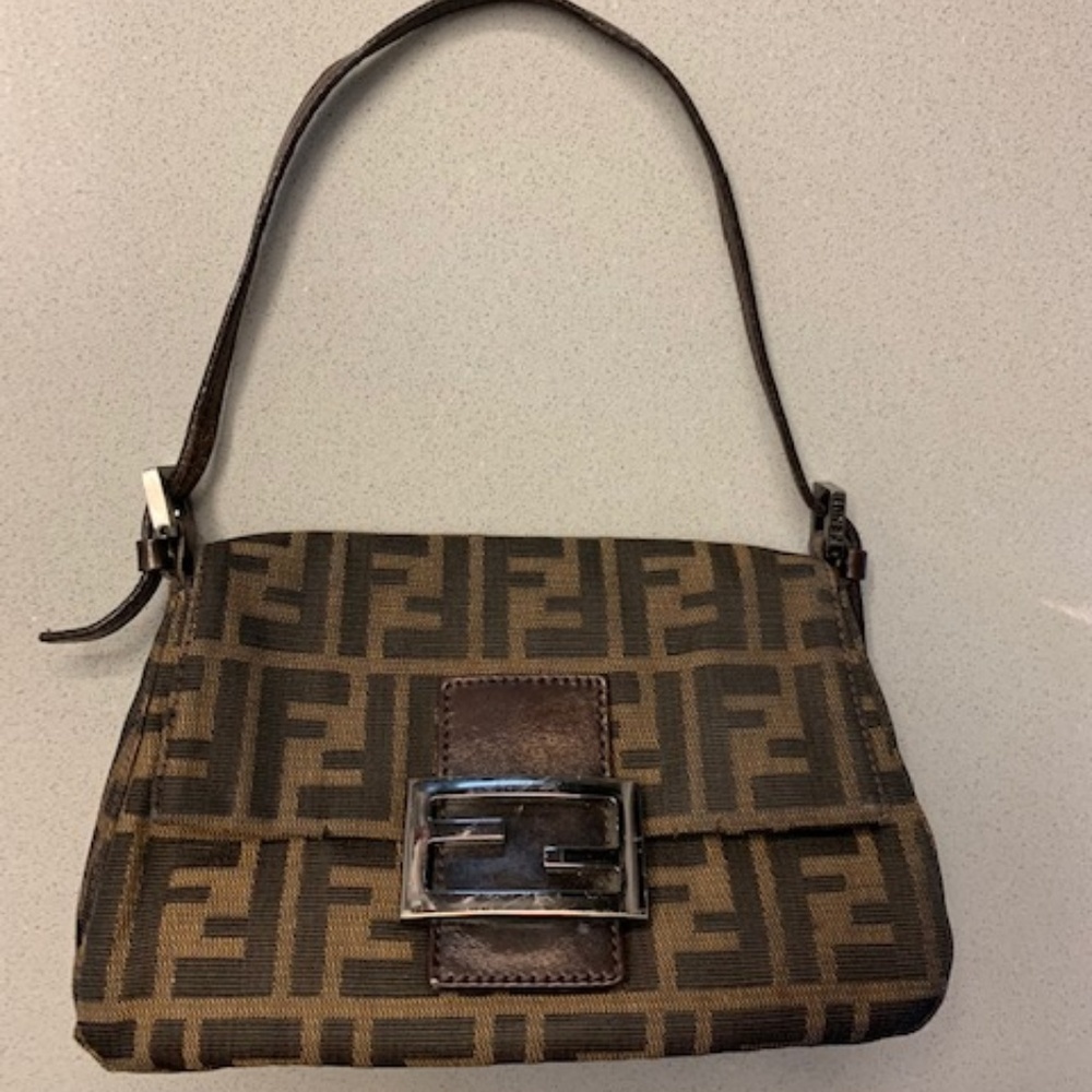 Fendi Brown Zucca Canvas Baguette